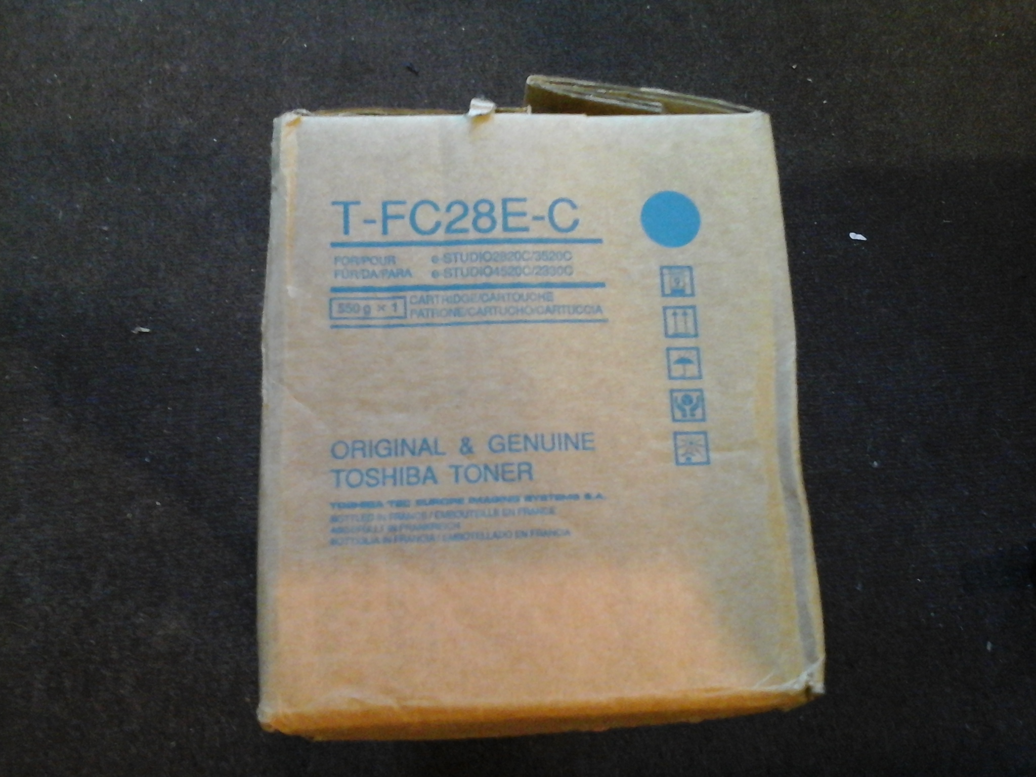 Genuine Toshiba Toner Cartridge T-FC28E-C Cyan Open VAT Included - Picture 1 of 1